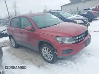 2014 Volkswagen Tiguan S with VIN WVGAV3AX1EW003671, listed as a IAAI auction lot 41263780 with 148,326 mi miles and . Bid and sale history available at DreamBid. Image 1.