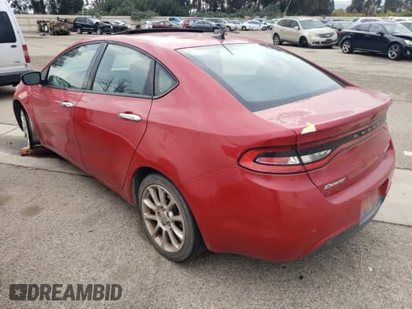 2013 Dodge Dart Limited with VIN 1C3CDFCAXDD107410, listed as a Copart auction lot 81161725 with Not provided miles and Clean title. Bid and sale history available at DreamBid. Image 2.