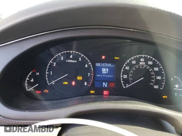 2009 Hyundai Genesis with VIN KMHGC46F49U047154, listed as a Copart auction lot 63284635 with 147,848 mi miles and Salvage title. Bid and sale history available at DreamBid. Image 9.