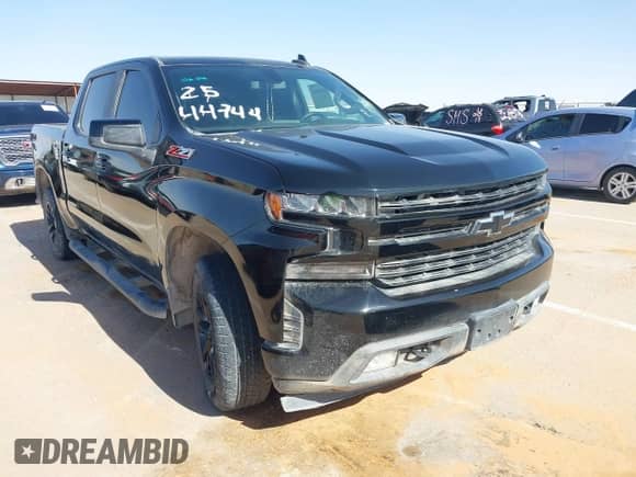 2020 Chevrolet Silverado 1500 RST with VIN 3GCUYEEDXLG216053, listed as a IAAI auction lot 42455087 with 126,504 mi miles and . Bid and sale history available at DreamBid. Image 1.