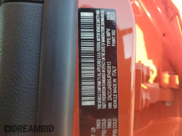 2018 Jeep Renegade Latitude with VIN ZACCJABB5JPH83813, listed as a Copart auction lot 86861165 with 118,230 mi miles and Salvage title. Bid and sale history available at DreamBid. Image 13.