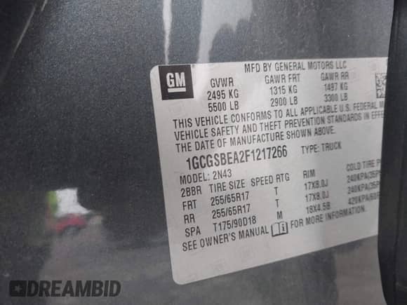 2015 Chevrolet Colorado 2WD LT z VIN 1GCGSBEA2F1217266, wystawiony jako IAAI lot #43018654 z przebiegiem 150 116 mil mil oraz . Historia ofert i sprzedaży dostępna na DreamBid. Obrazek 9.