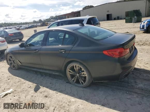 2020 BMW 5 Series M550i xDrive with VIN WBAJS7C06LCD61108, listed as a Copart auction lot 81955535 with 78,398 mi miles and Clean title. Bid and sale history available at DreamBid. Image 2.