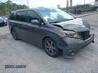 2015 Toyota Sienna SE with VIN 5TDXK3DC9FS598741, listed as a IAAI auction lot 42351368 with 150,054 mi miles and . Bid and sale history available at DreamBid. Image 1.