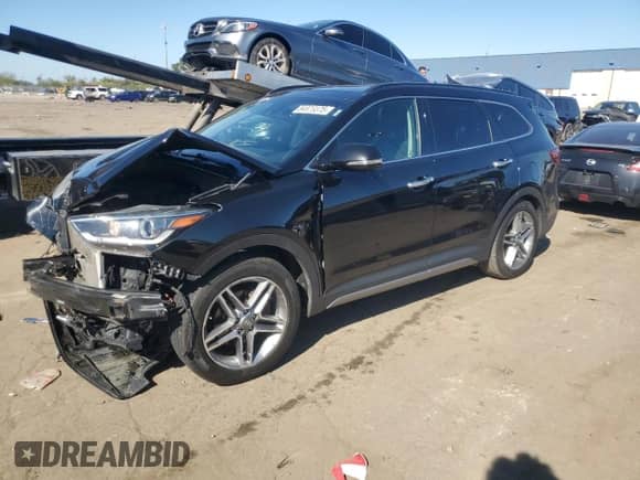 2017 Hyundai Santa Fe Limited Ultimate with VIN KM8SRDHF9HU204908, listed as a Copart auction lot 84879375 with 92,781 mi miles and Clean title. Bid and sale history available at DreamBid. Image 1.