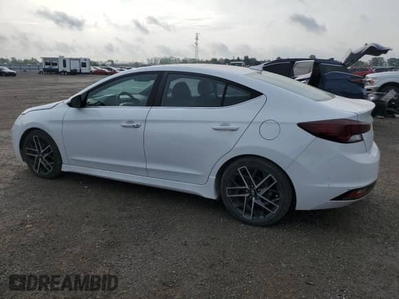 2019 Hyundai Elantra Sport with VIN KMHD04LB5KU826419, listed as a Copart auction lot 81378635 with 92,133 mi miles and Clean title. Bid and sale history available at DreamBid. Image 2.