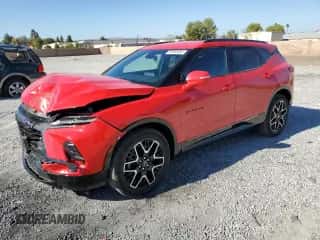 2024 Chevrolet Blazer RS z VIN 3GNKBERS4RS257566, wystawiony jako Copart lot #70583485 z przebiegiem 12 162 mil mil oraz Szkoda całkowita • Salvage title. Historia ofert i sprzedaży dostępna na DreamBid. Obrazek 1.