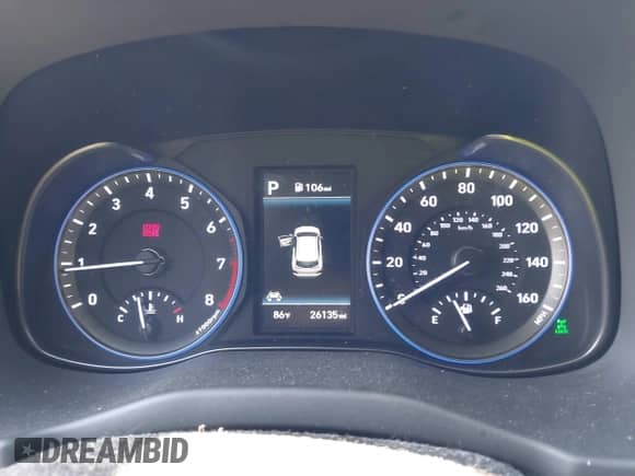 2020 Hyundai Kona SEL Plus with VIN KM8K6CAA0LU521745, listed as a IAAI auction lot 43339109 with 26,135 mi miles and . Bid and sale history available at DreamBid. Image 7.