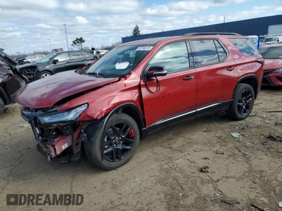 2022 Chevrolet Traverse Premier with VIN 1GNEVKKW2NJ132898, listed as a Copart auction lot 52786375 with 12,902 mi miles and Salvage title. Bid and sale history available at DreamBid. Image 1.