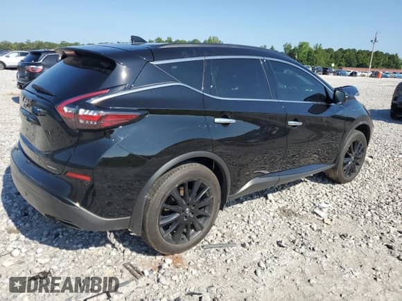 2024 Nissan Murano SV with VIN 5N1AZ2BS4RC107001, listed as a Copart auction lot 66290955 with 30,310 mi miles and Salvage title. Bid and sale history available at DreamBid. Image 3.