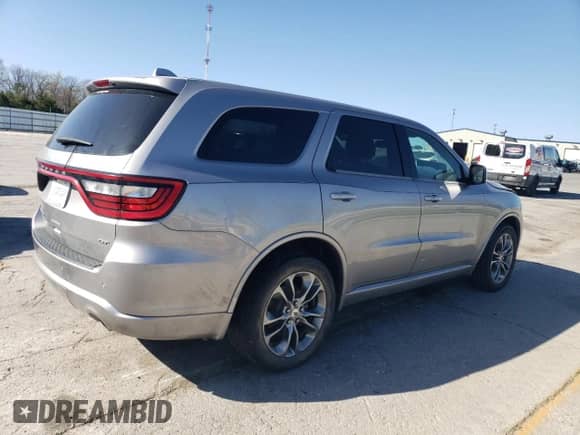 2019 Dodge Durango GT Plus with VIN 1C4RDHDG9KC684436, listed as a Copart auction lot 52527245 with 134,382 mi miles and Salvage title. Bid and sale history available at DreamBid. Image 3.