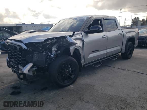 2025 Toyota Tundra SR5 with VIN 5TFWA5DB5SX243863, listed as a Copart auction lot 80366925 with 17,251 mi miles and Salvage title. Bid and sale history available at DreamBid. Image 1.