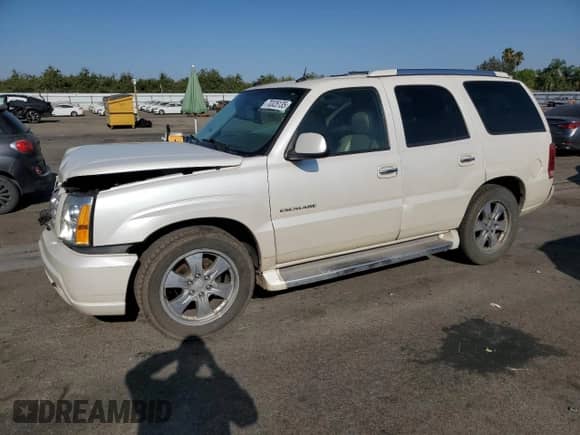2005 Cadillac Escalade with VIN 1GYEK63N35R198693, listed as a Copart auction lot 70325135 with 34,587 mi miles and Salvage title. Bid and sale history available at DreamBid. Image 1.