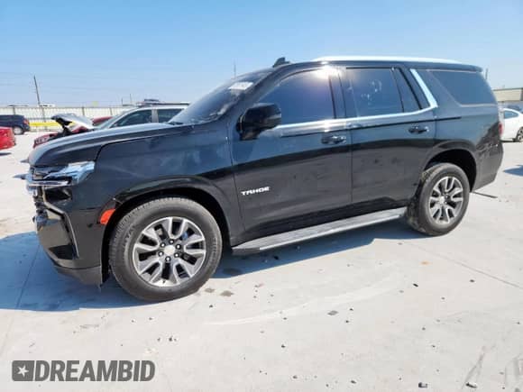 2024 Chevrolet Tahoe LT с VIN 1GNSCNKD0RR339757, выставлен на аукционе Copart как лот 80961945 с пробегом 25 489 миль миль и Списание • Salvage title. История ставок и продаж доступна на DreamBid. Изображение 1.