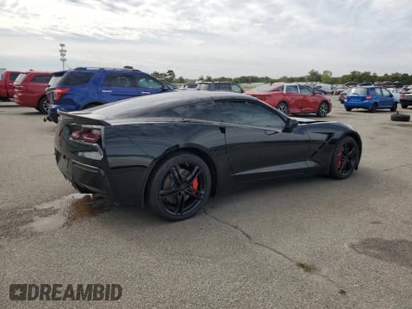 2017 Chevrolet Corvette 1LT with VIN 1G1YB2D72H5105341, listed as a Copart auction lot 71563835 with 21,045 mi miles and Salvage title. Bid and sale history available at DreamBid. Image 3.