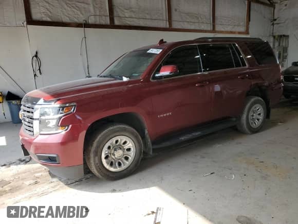 2020 Chevrolet Tahoe LS with VIN 1GNSKAKC6LR227412, listed as a Copart auction lot 59477265 with 61,585 mi miles and Salvage title. Bid and sale history available at DreamBid. Image 1.