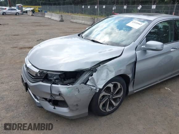 2017 Honda Accord EX-L with VIN 1HGCR3F87HA022134, listed as a IAAI auction lot 43220965 with 104,705 mi miles and . Bid and sale history available at DreamBid. Image 6.