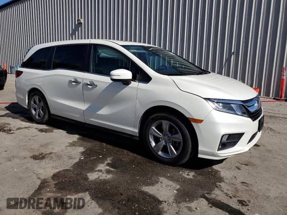 2019 Honda Odyssey EX-L with VIN 5FNRL6H79KB022392, listed as a Copart auction lot 82048715 with 88,206 mi miles and Salvage title. Bid and sale history available at DreamBid. Image 4.