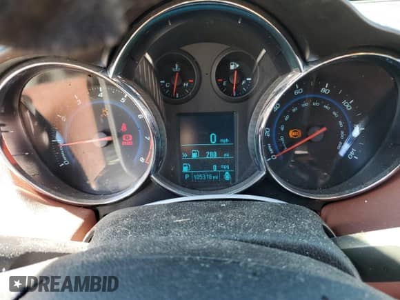 2012 Chevrolet Cruze LTZ with VIN 1G1PH5SC1C7126478, listed as a Copart auction lot 69722315 with 105,318 mi miles and Salvage title. Bid and sale history available at DreamBid. Image 9.