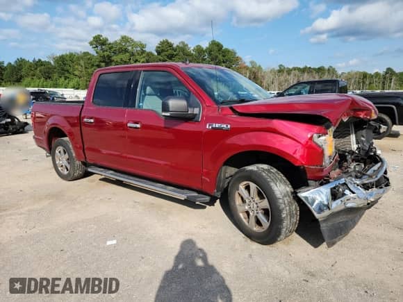 2019 Ford F-150 XL with VIN 1FTEW1CP3KFD40536, listed as a Copart auction lot 71777045 with 54,382 mi miles and Salvage title. Bid and sale history available at DreamBid. Image 4.