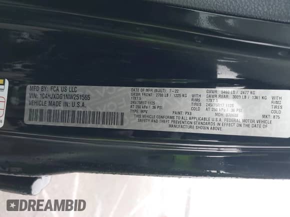 2022 Jeep Wrangler Unlimited Sport с VIN 1C4HJXDG1NW251565, выставлен на аукционе IAAI как лот 41163076 с пробегом 24 877 миль миль и . История ставок и продаж доступна на DreamBid. Изображение 9.