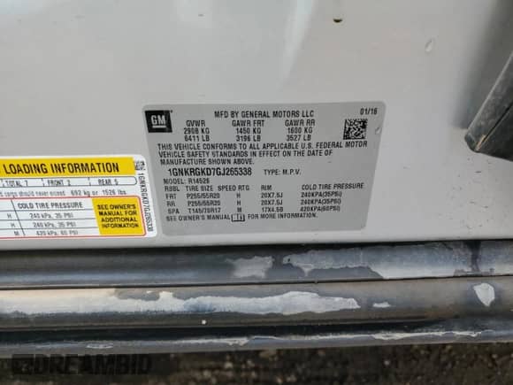 2016 Chevrolet Traverse LT с VIN 1GNKRGKD7GJ265338, выставлен на аукционе Copart как лот 82333655 с пробегом 117 801 миль миль и Списание • Salvage title. История ставок и продаж доступна на DreamBid. Изображение 13.