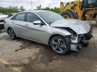2023 Hyundai Elantra SEL с VIN 5NPLS4AG5PH107441, выставлен на аукционе Copart как лот 57167105 с пробегом 27 115 миль миль и Списание • Salvage title. История ставок и продаж доступна на DreamBid. Изображение 4.
