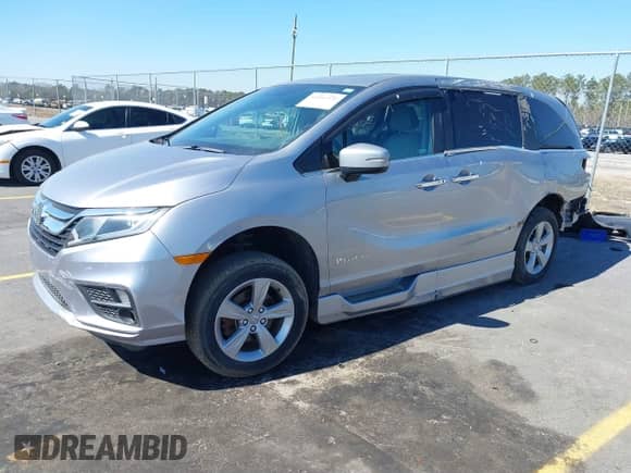 2019 Honda Odyssey EX-L with VIN 5FNRL6H73KB073550, listed as a IAAI auction lot 41666490 with 40,518 mi miles and . Bid and sale history available at DreamBid. Image 22.