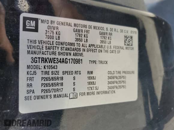 2010 GMC Sierra 1500 SLT с VIN 3GTRKWE34AG170981, выставлен на аукционе Copart как лот 86467455 с пробегом 188 161 миль миль и Списание • Salvage title. История ставок и продаж доступна на DreamBid. Изображение 13.