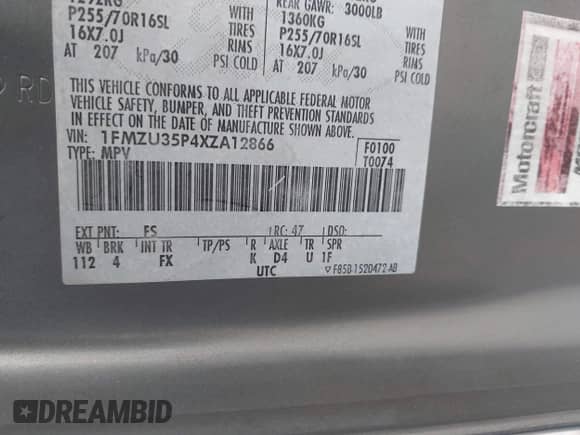 1999 Ford Explorer XLT с VIN 1FMZU35P4XZA12866, выставлен на аукционе IAAI как лот 43302830 с пробегом 282 413 миль миль и . История ставок и продаж доступна на DreamBid. Изображение 9.