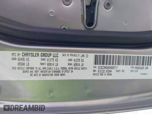 2013 Chrysler 300 with VIN 2C3CCARG0DH605717, listed as a IAAI auction lot 42693394 with 6,213 mi miles and . Bid and sale history available at DreamBid. Image 9.