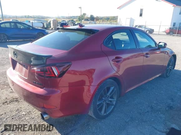 2011 Lexus IS 350 with VIN JTHBE5C24B5027260, listed as a IAAI auction lot 43476731 with 148,637 mi miles and . Bid and sale history available at DreamBid. Image 4.