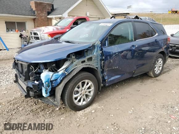 2020 Chevrolet Equinox LT z VIN 2GNAXUEV8L6109319, wystawiony jako Copart lot #82580875 z przebiegiem 49 245 mil mil oraz Szkoda całkowita • Salvage title. Historia ofert i sprzedaży dostępna na DreamBid. Obrazek 1.
