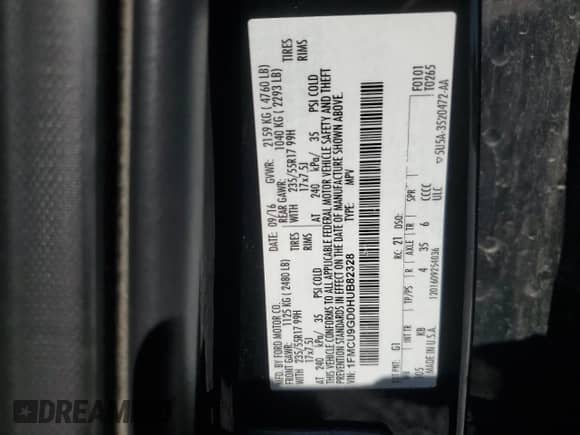 2017 Ford Escape SE with VIN 1FMCU9GD0HUB82328, listed as a Copart auction lot 81983005 with 148,747 mi miles and Clean title. Bid and sale history available at DreamBid. Image 13.