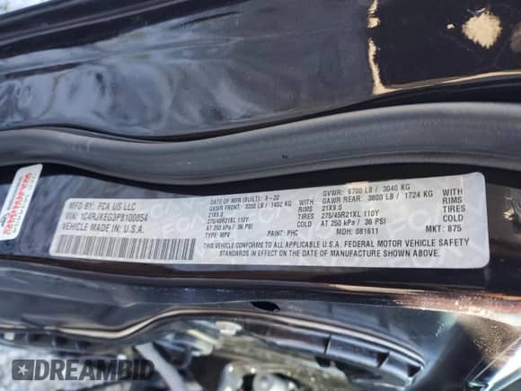 2023 Jeep Grand Cherokee Summit с VIN 1C4RJKEG3P8100854, выставлен на аукционе Copart как лот 89175215 с пробегом 31 850 миль миль и Списание • Salvage title. История ставок и продаж доступна на DreamBid. Изображение 14.