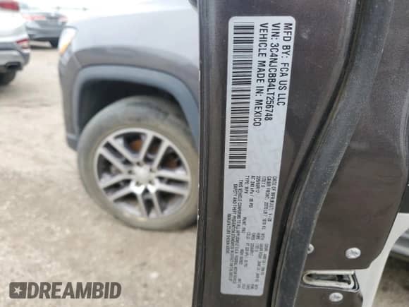 2020 Jeep Compass Latitude с VIN 3C4NJCBB4LT256748, выставлен на аукционе Copart как лот 47537325 с пробегом 185 504 миль миль и Чистый • Clean title. История ставок и продаж доступна на DreamBid. Изображение 13.