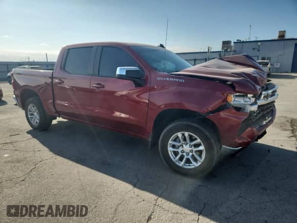2022 Chevrolet Silverado 1500 LT with VIN 3GCPDDEK6NG562816, listed as a Copart auction lot 80027455 with 49,136 mi miles and Salvage title. Bid and sale history available at DreamBid. Image 4.