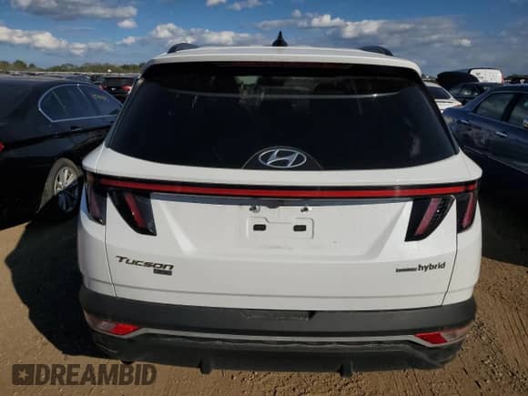 2022 Hyundai Tucson Blue with VIN KM8JBCA17NU020149, listed as a Copart auction lot 83856095 with 81,788 mi miles and Salvage title. Bid and sale history available at DreamBid. Image 6.