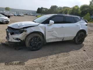 2022 Chevrolet Blazer RS с VIN 3GNKBKRS1NS154260, выставлен на аукционе Copart как лот 71855255 с пробегом 20 680 миль миль и На запчасти • Non repairable. История ставок и продаж доступна на DreamBid. Изображение 1.