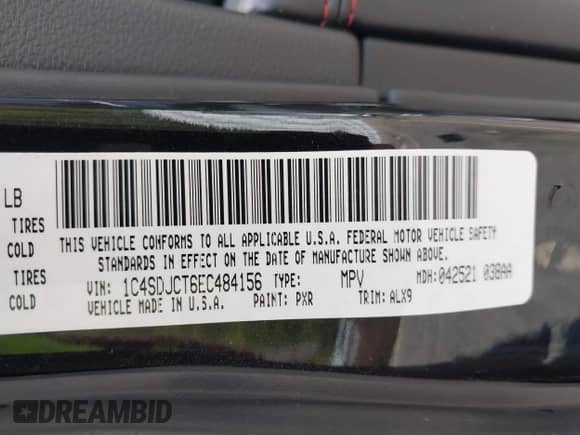 2014 Dodge Durango R/T с VIN 1C4SDJCT6EC484156, выставлен на аукционе IAAI как лот 43439346 с пробегом 166 820 миль миль и . История ставок и продаж доступна на DreamBid. Изображение 9.