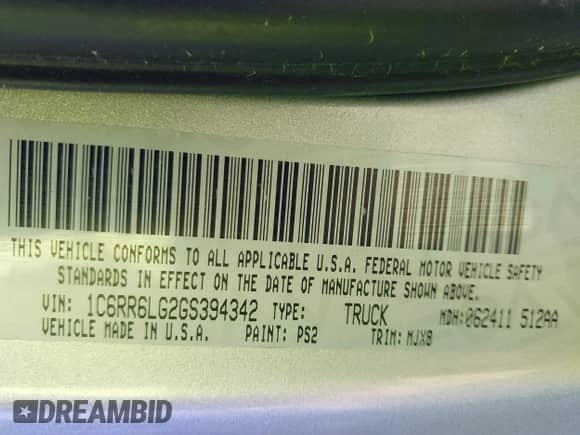 2016 Ram 1500 Big Horn z VIN 1C6RR6LG2GS394342, wystawiony jako IAAI lot #41608183 z przebiegiem 135 429 mil mil oraz . Historia ofert i sprzedaży dostępna na DreamBid. Obrazek 9.