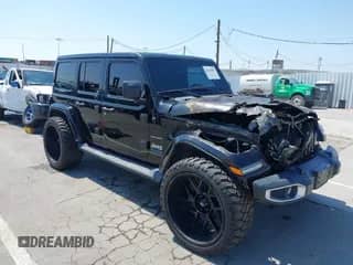 2021 Jeep Wrangler Unlimited Sahara with VIN 1C4JJXP66MW704694, listed as a IAAI auction lot 42615860 with Not provided miles and . Bid and sale history available at DreamBid. Image 1.