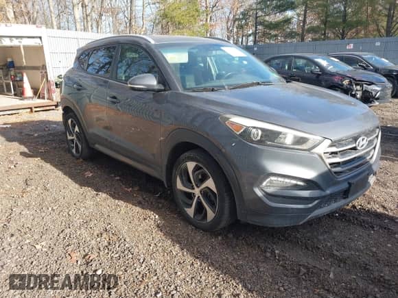 2016 Hyundai Tucson Sport z VIN KM8J33A21GU232747, wystawiony jako IAAI lot #41443169 z przebiegiem 111 319 mil mil oraz . Historia ofert i sprzedaży dostępna na DreamBid. Obrazek 1.