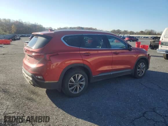2020 Hyundai Santa Fe Limited with VIN 5NMS5CAD1LH165590, listed as a Copart auction lot 86864815 with 128,140 mi miles and Salvage title. Bid and sale history available at DreamBid. Image 3.