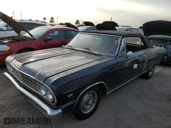 1964 Chevrolet Malibu с VIN 45567K198832, выставлен на аукционе Copart как лот 76359794 с пробегом 99 283 миль миль и Списание • Salvage title. История ставок и продаж доступна на DreamBid. Изображение 1.