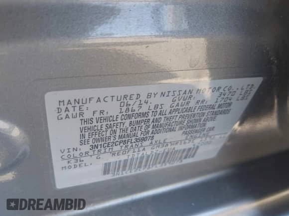 2015 Nissan Note S с VIN 3N1CE2CP8FL359078, выставлен на аукционе IAAI как лот 43216612 с пробегом 68 720 миль миль и . История ставок и продаж доступна на DreamBid. Изображение 9.