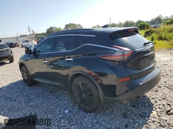 2024 Nissan Murano SV with VIN 5N1AZ2BS4RC107001, listed as a Copart auction lot 66290955 with 30,310 mi miles and Salvage title. Bid and sale history available at DreamBid. Image 2.