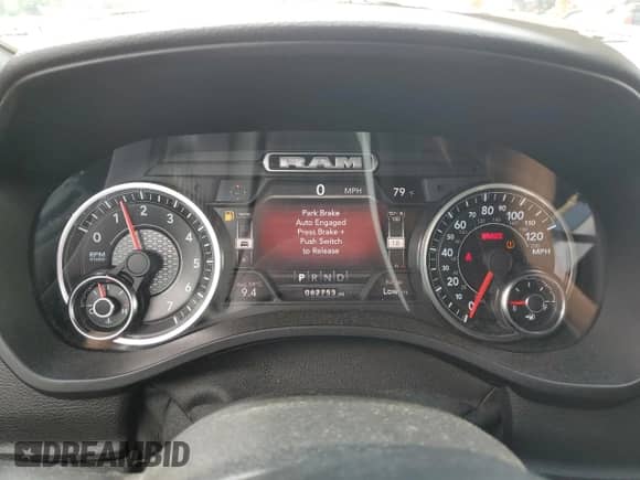 2020 Ram 1500 Big Horn with VIN 1C6SRFFT6LN329299, listed as a Copart auction lot 68685585 with 62,753 mi miles and Salvage title. Bid and sale history available at DreamBid. Image 9.