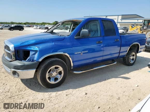 2007 Dodge 1500 ST with VIN 1D7HA18PX7S182110, listed as a Copart auction lot 71233845 with 190,945 mi miles and Salvage title. Bid and sale history available at DreamBid. Image 1.