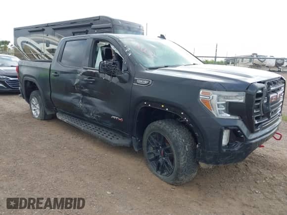 2021 GMC Sierra 1500 AT4 with VIN 1GTP9EED3MZ281368, listed as a IAAI auction lot 41682165 with 55,075 mi miles and . Bid and sale history available at DreamBid. Image 1.